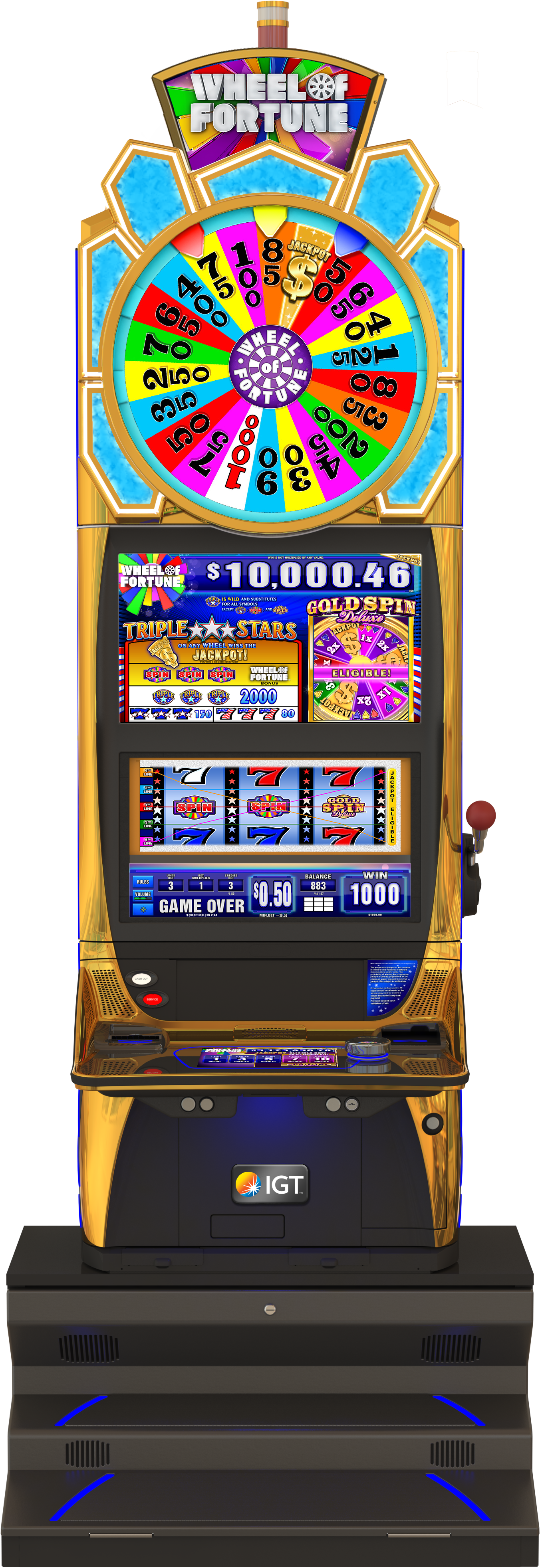 Wheel Of Fortune Deluxe Triple Stars - Tap & Play Cabinet Game